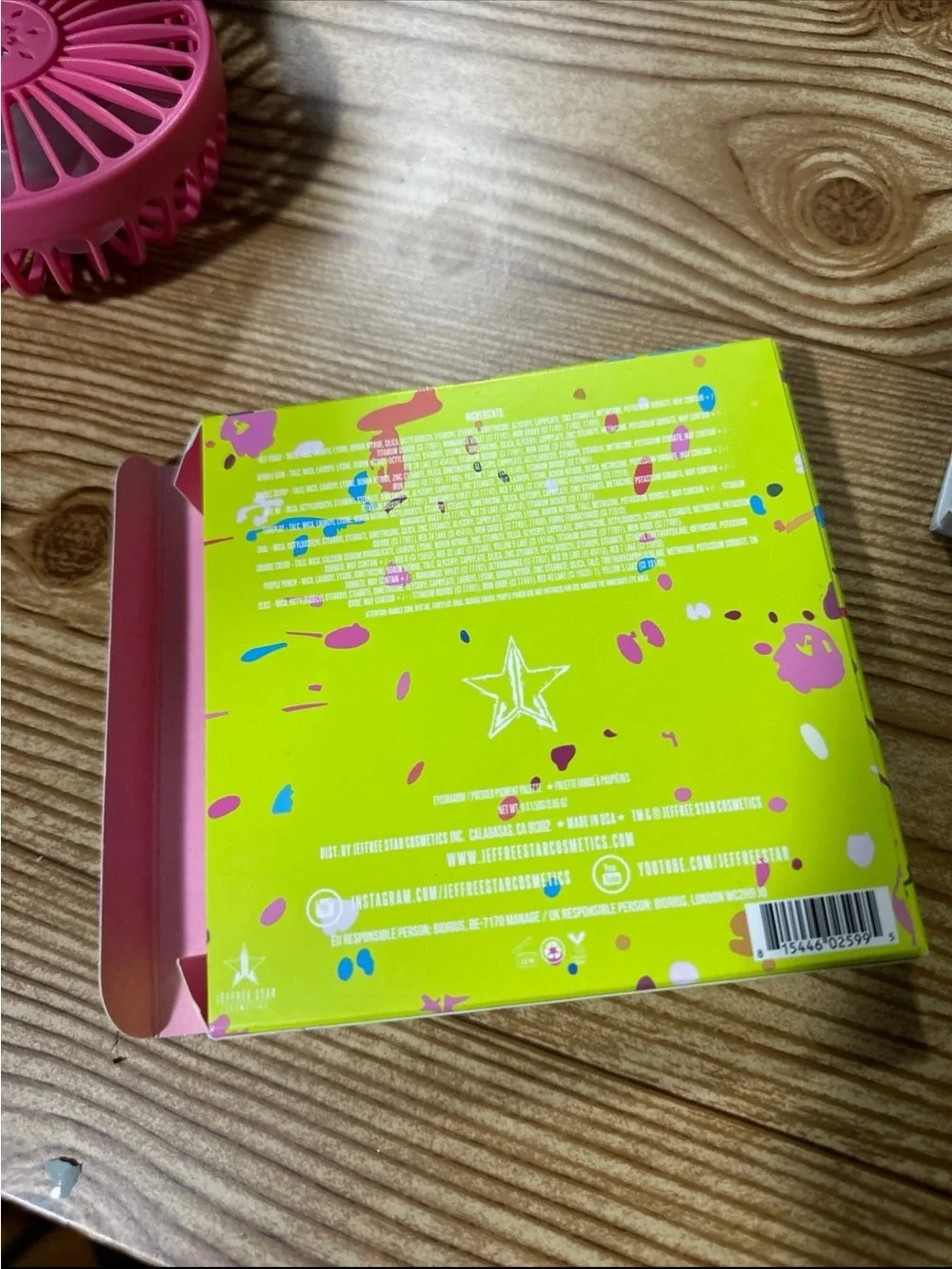 Jeffree Star Mini-Breaker Eyeshadow Palette — Pink, Purple, Orange, Gold, Brown